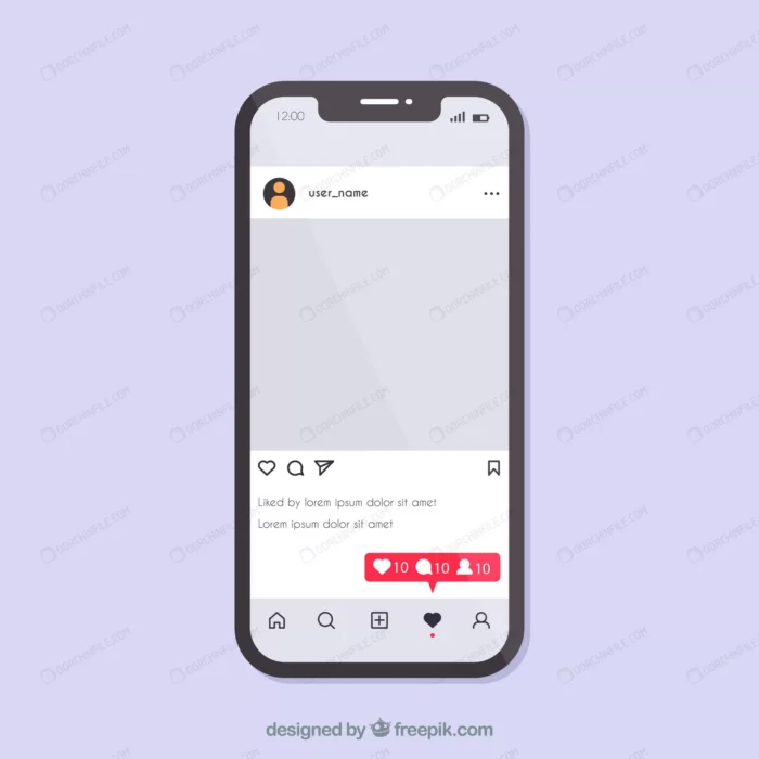 instagram concept with smartphone crc141d2501 size0.44mb - title:وکتور لایک و کامنت پست اینستاگرام در گوشی - اورچین فایل - format:EPS - وکتور - sku:crc141d2501 - keywords:وکتور لایک و کامنت پست اینستاگرام در گوشی p_id:102223