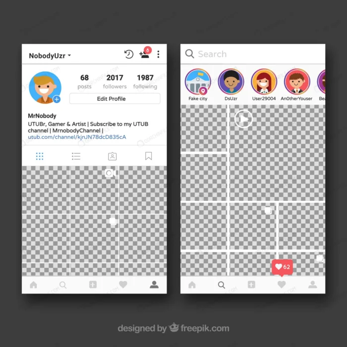 instagram frame with profile crc4632fe1e size0.94mb - title:وکتور پروفایل و پست اینستاگرام - اورچین فایل - format:EPS - وکتور - sku:crc4632fe1e - keywords:وکتور پروفایل و پست اینستاگرام p_id:102227