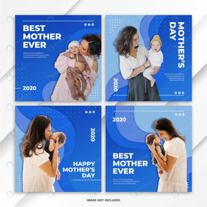 instagram post bundle world mother s day template crc15e6e4e5 size10.24mb 1 - title:قالب پست اینستاگرام مناسب روز مادر - اورچین فایل - format:PSD - فتوشاپ - sku:crc15e6e4e5 - keywords: p_id:46792