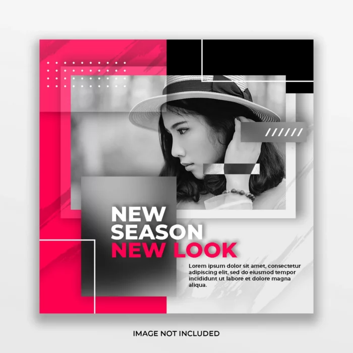 instagram post collection template - title:دانلود پست اینستاگرامی با اشکال مستطیلی و پس زمینه طوسی، صورتی در فرمت PSD - اورچین فایل - format:PSD - فتوشاپ - sku:4722 - keywords: p_id:30338