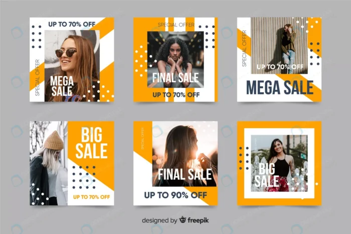 instagram post collection template with photo crccc372f6c size2.78mb - title:تمپلیت پست اینستاگرام فروش با تخفیف عالی - اورچین فایل - format:EPS - وکتور - sku:crccc372f6c - keywords: p_id:79951