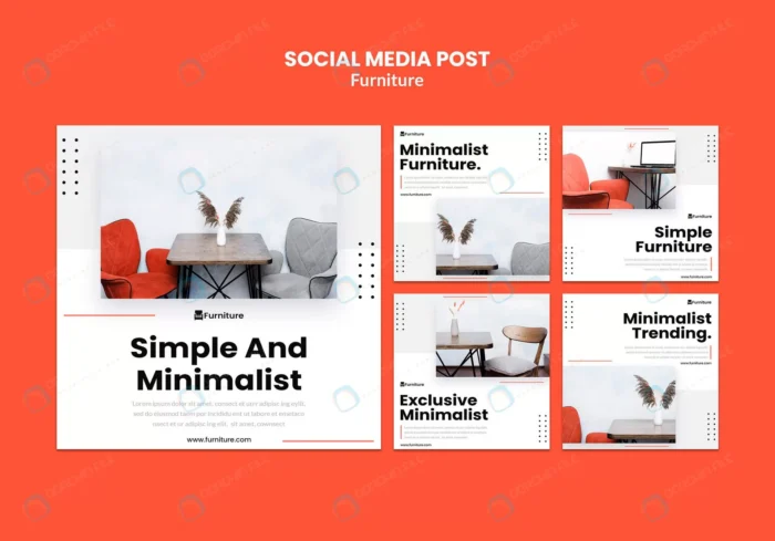 instagram posts collection minimalist furniture d crc710151d4 size90.79mb 1 - title:قالب پست اینستاگرام ویژه مبلمان با سبک مینیمال - اورچین فایل - format:PSD - فتوشاپ - sku:crc710151d4 - keywords: p_id:45800