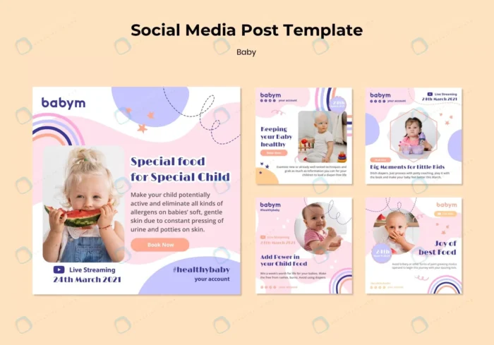 instagram posts collection newborn baby crc4545b8ae size18.62mb - title:مجموعه تمپلیت پست اینستاگرام برای کودک - اورچین فایل - format:PSD - فتوشاپ - sku:crc4545b8ae - keywords: p_id:41338