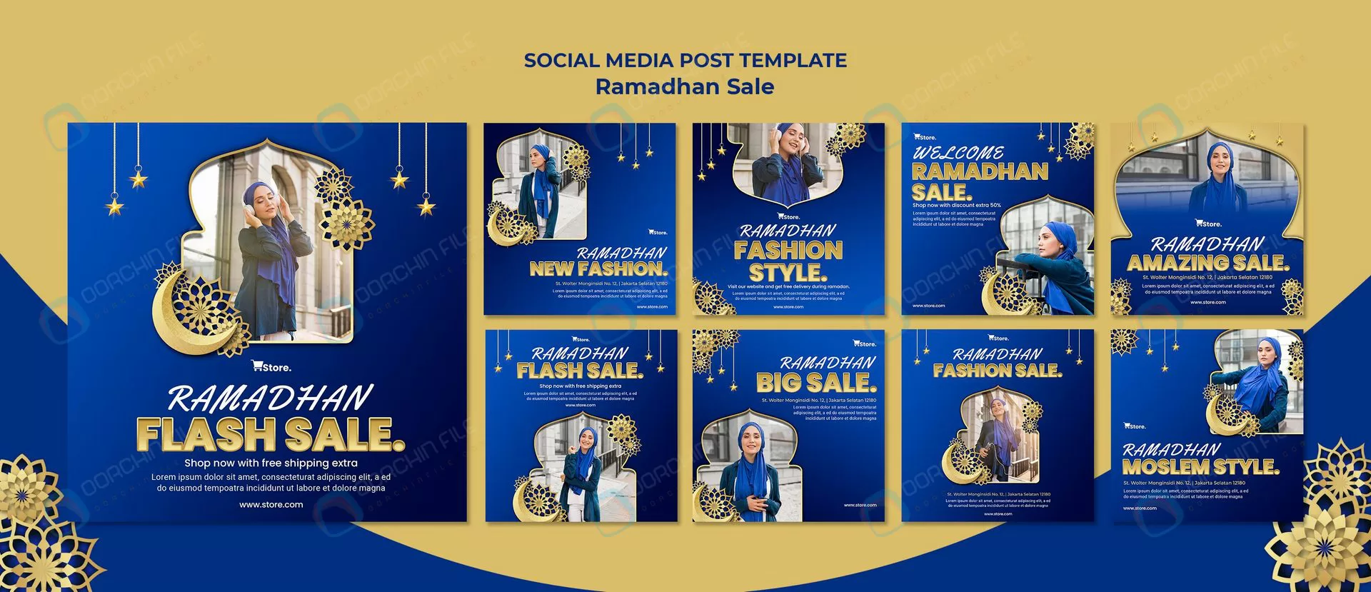 instagram posts collection ramadan sale crc1cd7d164 size238.37mb - title:مجموعه تمپلیت لایه باز پست اینستاگرام - اورچین فایل - format:PSD - فتوشاپ - sku:crc1cd7d164 - keywords: p_id:39618