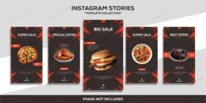 instagram stories burger food template collection crc49601b04 size3.51mb - title:Home - اورچین فایل - format: - sku: - keywords: p_id:18