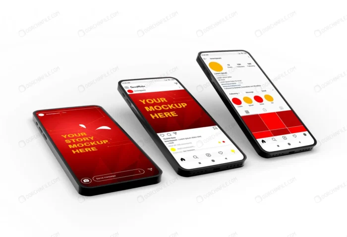 instagram stories post template smartphone mockup crce876634e size13.70mb - title:موکاپ استوری و پست اینستاگرام - اورچین فایل - format:PSD - فتوشاپ - sku:crce876634e - keywords: p_id:92519