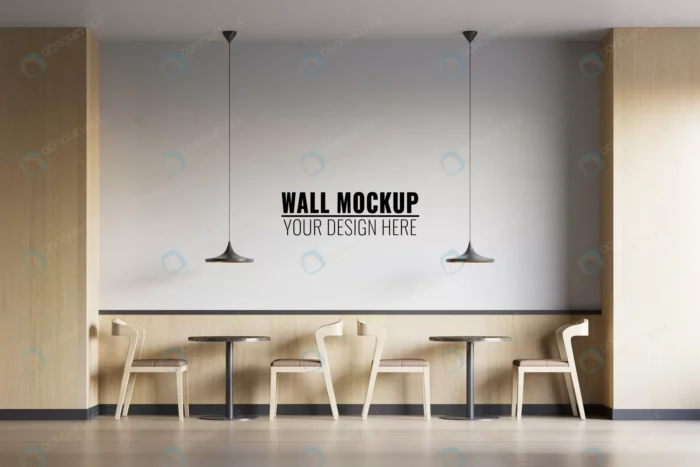 interior coffee shop wall mockup 2 crcdb4fe8f2 size79.37mb - title:موکاپ لایه باز دیوار داخلی کافی شاپ - اورچین فایل - format:PSD - فتوشاپ - sku:crcdb4fe8f2 - keywords: p_id:62070