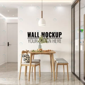 interior dining room wall mockup crc199ed6f9 size52.48mb - title:Home - اورچین فایل - format: - sku: - keywords: p_id:18