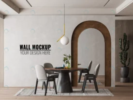 interior dining room wall mockup crca4f197ad size75.01mb - title:Home Main - اورچین فایل - format: - sku: - keywords: p_id:18