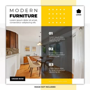 interior furniture social media post banner template - title:Home - اورچین فایل - format: - sku: - keywords: p_id:18