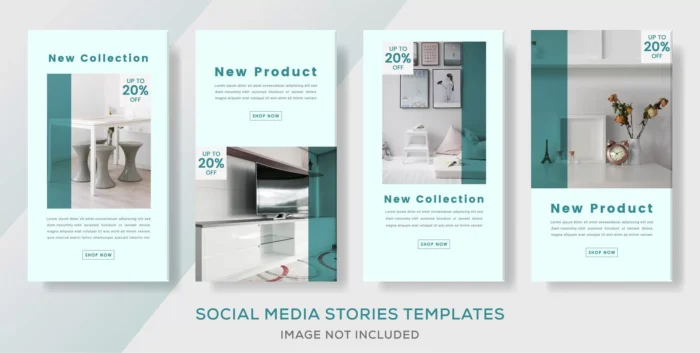 interior pack banner template social media stories post - title:دانلود 4 وکتور استوری اینستاگرامی با طراحی خط اریب سبز ویژه تخفیف محصول - اورچین فایل - format:EPS - وکتور - sku:5275 - keywords: p_id:30895