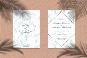 invitation card mockup with palm leaves shadow crc006b242f size60.09mb - title:Home - اورچین فایل - format: - sku: - keywords: p_id:18