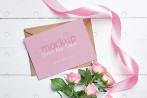 invitation greeting card mockup with pink roses f crc9c8283c8 size58.02mb - title:Home - اورچین فایل - format: - sku: - keywords: p_id:18