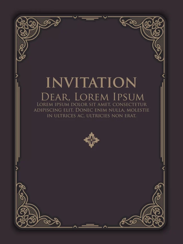 invitation template with vintage ornamental frame crcd7ab89cf size1.83mb - title:دانلود کارت دعوت لاکچری با فرمت وکتور - اورچین فایل - format:EPS - وکتور - sku:crcd7ab89cf - keywords: p_id:35207