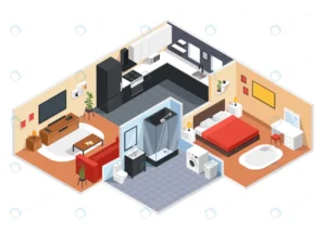 isometric apartment modern apartment interior wit crccfbb4379 size2.37mb - title:Home - اورچین فایل - format: - sku: - keywords: p_id:18