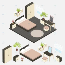 isometric bedroom interior composition crc11ecf4df size0.90mb - title:Home Main - اورچین فایل - format: - sku: - keywords: p_id:18