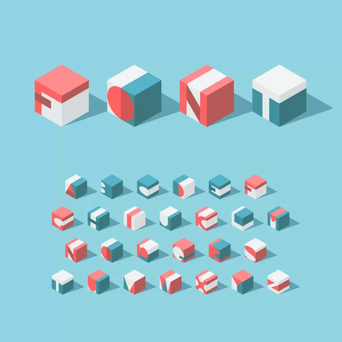 isometric cubical alphabet latin typeface no grad crc4ce85fc2 size1.29mb - title:حروف چینی الفبای لاتین - اورچین فایل - format:EPS - وکتور - sku:crc4ce85fc2 - keywords: p_id:38173