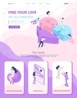 isometric website template landing page acquainta crc7b053281 size0.84mb - title:Home - اورچین فایل - format: - sku: - keywords: p_id:18