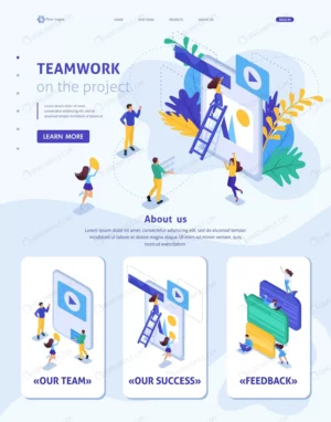 isometric website template landing page workflow crc892be365 size1.14mb - title:Home - اورچین فایل - format: - sku: - keywords: p_id:18