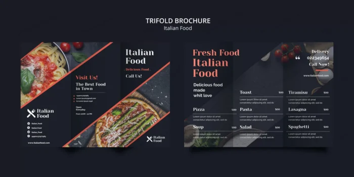 italian food concept trifold brochure template crc76a64aa2 size211.92mb - title:قالب بروشور سه لت رستوران و فست فود - اورچین فایل - format:PSD - فتوشاپ - sku:crc76a64aa2 - keywords:قالب بروشور سه لت رستوران و فست فود, فایل فتوشاپ, بروشور, سه لت, فایل تکی p_id:96201