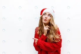 joyful carefree blond woman new year hat red knit crc32b319b1 size4.44mb 4200x2800 - title:Home Main - اورچین فایل - format: - sku: - keywords: p_id:18