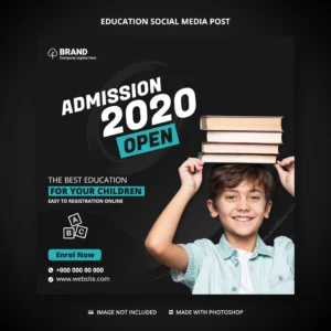 kids school admission social media post facebook post template - title:Home - اورچین فایل - format: - sku: - keywords: p_id:18