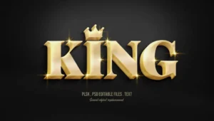 king 3d text style effect - title:Home - اورچین فایل - format: - sku: - keywords: p_id:18