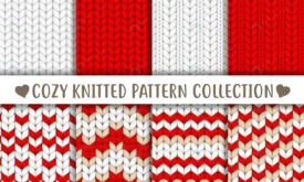 knitted pattern collection red white beige rnd422 frp5572153 - title:Home Main - اورچین فایل - format: - sku: - keywords: p_id:18