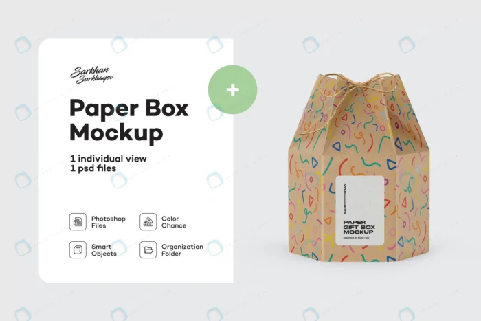 kraft paper gift box mockup crc4ea3dbce size75.39mb - title:موکاپ جعبه هدیه کاغذ کرافت - اورچین فایل - format:PSD - فتوشاپ - sku:crc4ea3dbce - keywords: p_id:65891