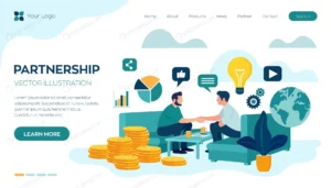 landing page web template with partnership concep crc578f034e size1.94mb - title:Home - اورچین فایل - format: - sku: - keywords: p_id:18