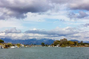 landscape with river mountains large white cumulus rnd638 frp3546776 - title:Home - اورچین فایل - format: - sku: - keywords: p_id:18