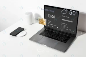 laptop screen mockup psd white table crc562934bf size101.01mb - title:Home - اورچین فایل - format: - sku: - keywords: p_id:18