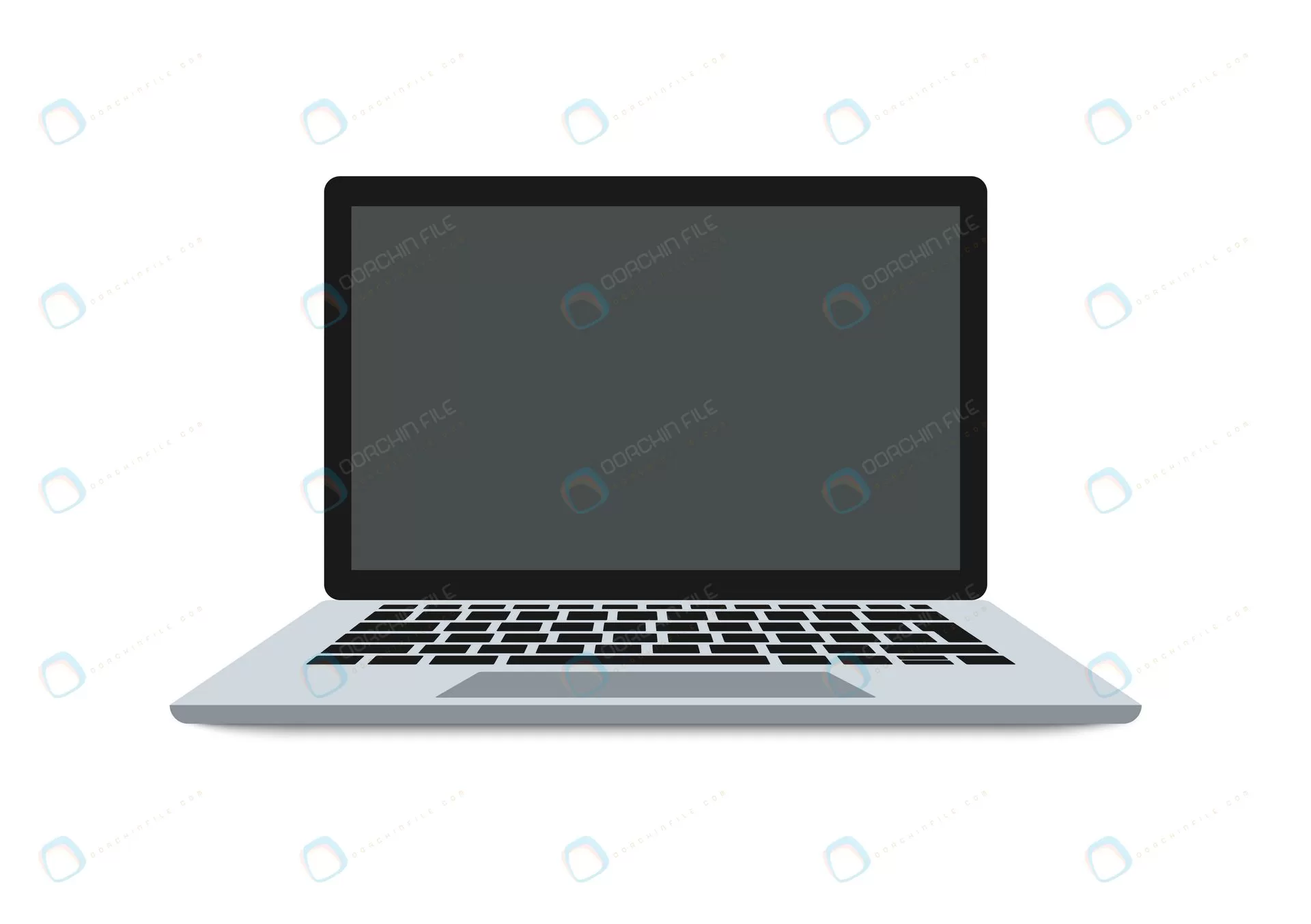 laptop with blank screen computer front view rnd109 frp22497057 - title:Home Main - اورچین فایل - format: - sku: - keywords: p_id:18