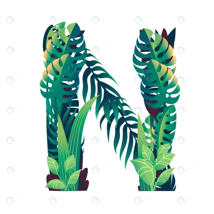 leaf letter n with diffirent types green leaves f crc532c79f8 size5.27mb 1 - title:حرف انگلیسی N طرح برگ های سبز - اورچین فایل - format:EPS - وکتور - sku:crc532c79f8 - keywords: p_id:49646