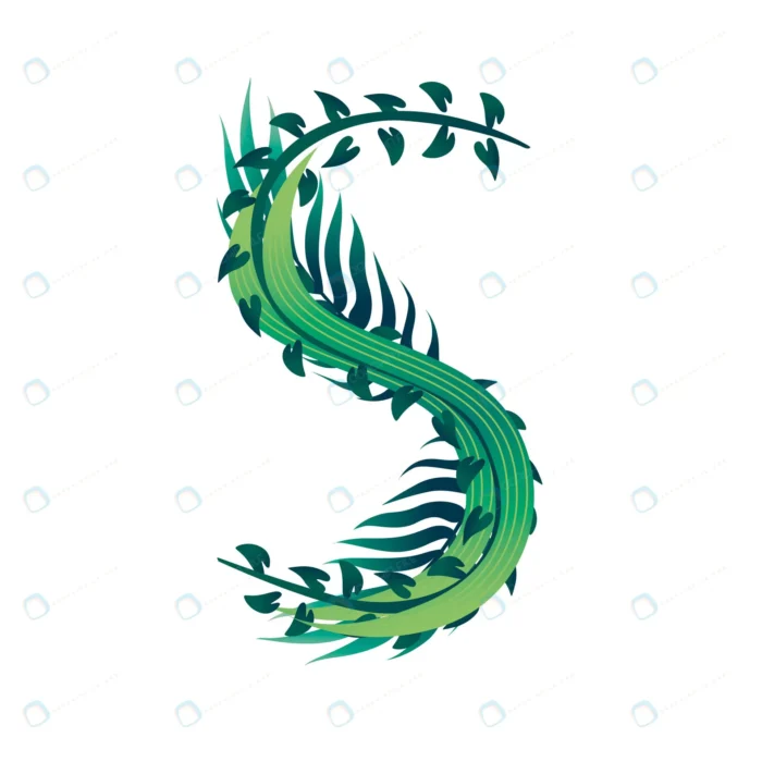 leaf letter s with diffirent types green leaves f crc4c69709a size1.46mb 1 - title:حرف انگلیسی S طرح برگ های سبز - اورچین فایل - format:EPS - وکتور - sku:crc4c69709a - keywords: p_id:49656