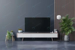 led tv dark wall living room minimal design crc7e9816d3 size5.77mb 4200x2800 - title:Home - اورچین فایل - format: - sku: - keywords: p_id:18