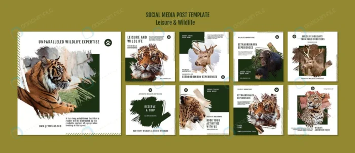 leisure wildlife social media posts crc55672df9 size140.11mb 1 - title:قالب لایه باز پست شبکه های اجتماعی حیات وحش - اورچین فایل - format:PSD - فتوشاپ - sku:crc55672df9 - keywords: p_id:45816