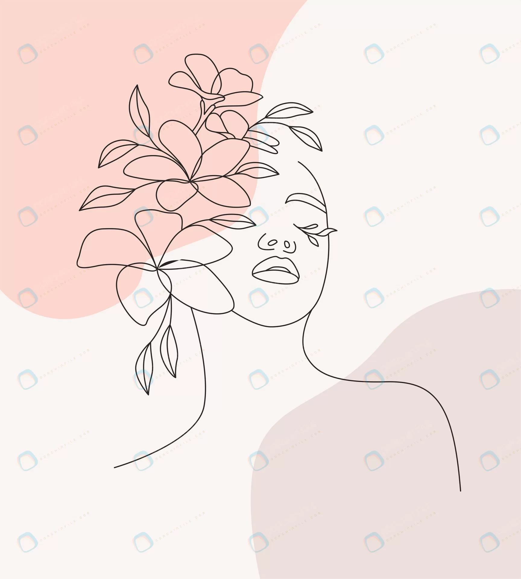 line art beautiful woman s face elegant flowers.j crc9229b786 size1.77mb - title:Home Main - اورچین فایل - format: - sku: - keywords: p_id:18