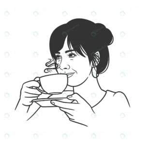 line art drawing women drinking coffee tea woman crccaebd742 size0.45mb - title:Home - اورچین فایل - format: - sku: - keywords: p_id:18