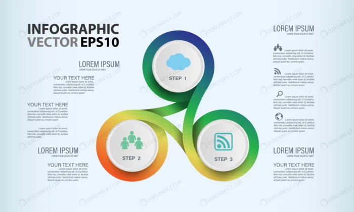 line colorful circle infographic template crcb8a6402a size2.99mb - title:وکتور اینفوگرافیک 3 مرحله ای - اورچین فایل - format:EPS - وکتور - sku:crcb8a6402a - keywords: p_id:99153