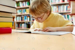 little boy with glasses reading library crc3613a75d size5.94mb 4200x2800 1 - title:Home - اورچین فایل - format: - sku: - keywords: p_id:18