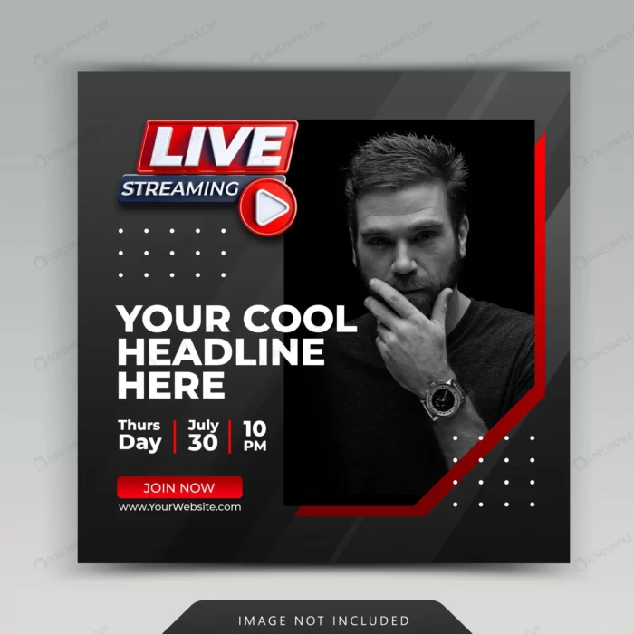 live streaming instagram post social media post t crc85cebf88 size43.64mb - title:قالب آماده اینستاگرام ویژه معرفی برنامه لایو - اورچین فایل - format:PSD - فتوشاپ - sku:crc85cebf88 - keywords: p_id:98057