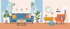 living room interior flat cartoon illustration.jp crc44c42fbc size2.23mb - title:Home - اورچین فایل - format: - sku: - keywords: p_id:18