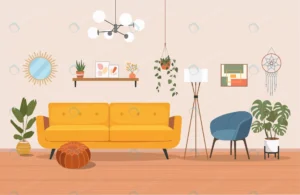 living room interior illustration crcad75dd77 size2.19mb - title:Home - اورچین فایل - format: - sku: - keywords: p_id:18