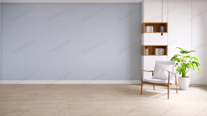 loft vintage interior living room wood armchairs crce2a7f3d3 - title:دکوراسیون داخلی اتاق با دیوار آبی رنگ - اورچین فایل - format:JPG - استوک - sku:crce2a7f3d3 - keywords: p_id:99781