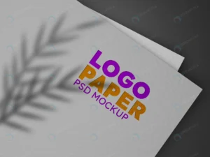 logo paper mockup with leaf shadow rnd141 frp28695891 - title:Home - اورچین فایل - format: - sku: - keywords: p_id:18