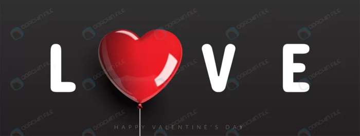 love banner happy valentine s day with heart shap crc40837f24 size2.4mb 1 - title:بنر تبریک روز ولنتاین - اورچین فایل - format:EPS - وکتور - sku:crc40837f24 - keywords: p_id:44083