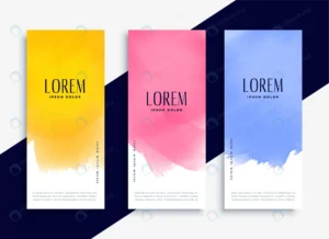 lovely colorful watercolor banners set crcb151852b size2.88mb - title:Home - اورچین فایل - format: - sku: - keywords: p_id:18