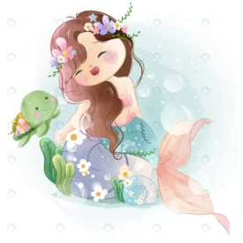 lovely little mermaid with baby turtle crc7ac41f0f size14.05mb - title:Home Main - اورچین فایل - format: - sku: - keywords: p_id:18