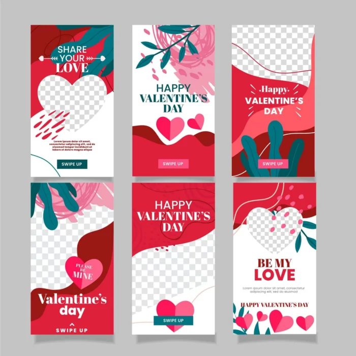 lovely valentine s day story set crc61f4bdfc size1.49mb - title:مجموعه پوسترهای ولنتاین مناسب تخفیف ویژه محصولات با فرمت وکتور - اورچین فایل - format:EPS - وکتور - sku:crc61f4bdfc - keywords: p_id:34419